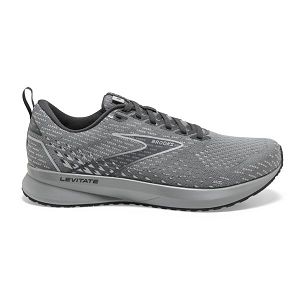 Brooks Levitate 5 Road Running Shoes - Womens, Grey/Black | IE-VAD841735